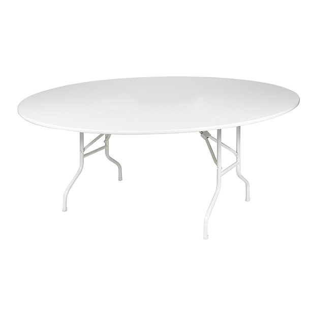Стол Лидер 3, D 1800 мм, белый, каркас белый - Вид 1