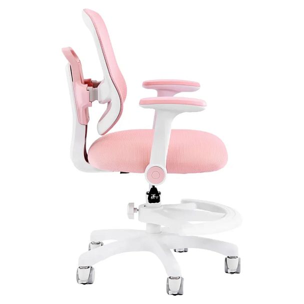 Кресло детское с подставкой для ног BRABIX KIDS "MG-215", сетка/ткань TW, розовое, 533311 - Вид 3