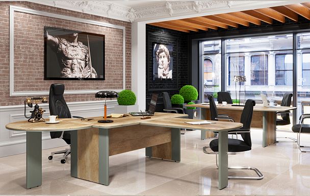 Стол руководителя "Dioni" DST 1890H дуб каньон - Вид 4