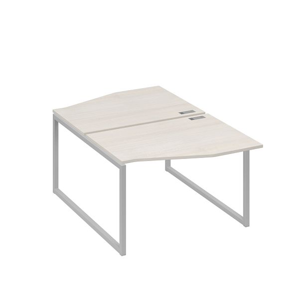 Рабочая станция каркас QUATTRO (2х120) столы Техно A4 А4 Б4 189 БП дуб / металлокаркас серый - Вид 1