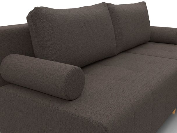 Диван угловой Лига-102 угол универсальный Рогожка коричневый - Вид 4