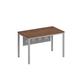 Стол письменный на металлокаркасе МП2 с металлическим экраном Комфорт МП2 К.С2 171 ОФ французский орех / серый - Фото предпросмотра