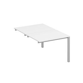 Секция стола рабочей станции на металлокаркасе КФ (2х100) Комфорт КФ К.С1 1143-1 БП белый премиум / серый - Фото предпросмотра