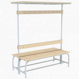 Скамья двусторонняя с г/у на 20 крючков - Фото предпросмотра