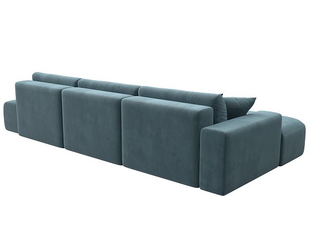 Диван угловой Лига-036 Модерн Лонг левый угол Велюр бирюзовый - Вид 6