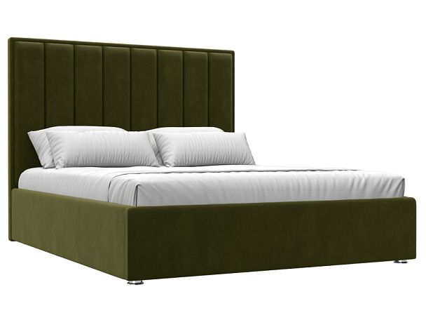 Интерьерная кровать Афродита 160 (полностью микровельвет зеленый) - Вид 1