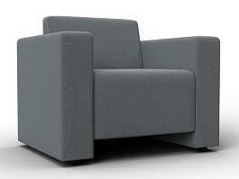 Кресло Лига-093 Рогожка серый - Фото предпросмотра