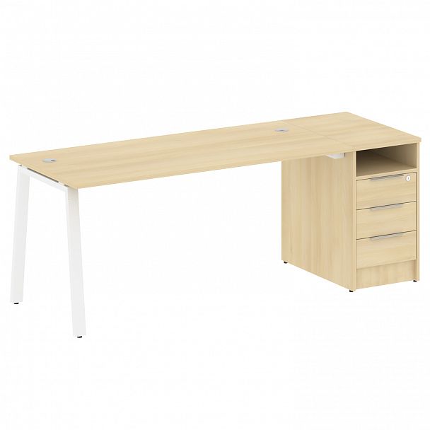 Рабочая станция "Metal System" БА.РС-СТП -1.4 акация/белый - Вид 1