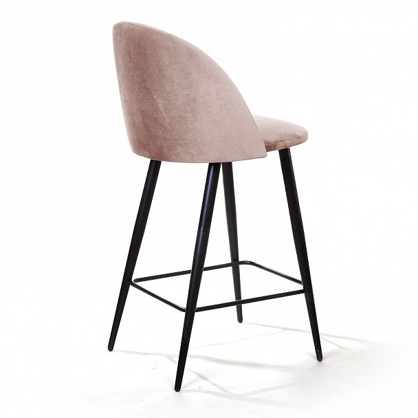 Cтул полубарный Thomas, бархат пепельно-бежевый 25 - Вид 5