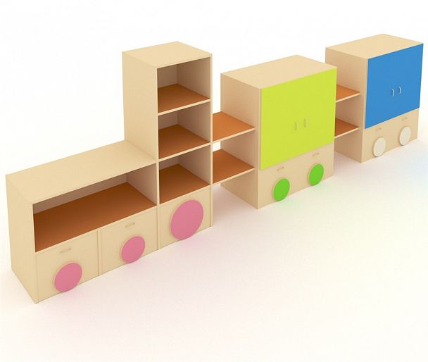 Стенка сборная Паровозик ЛДСП - Вид 1