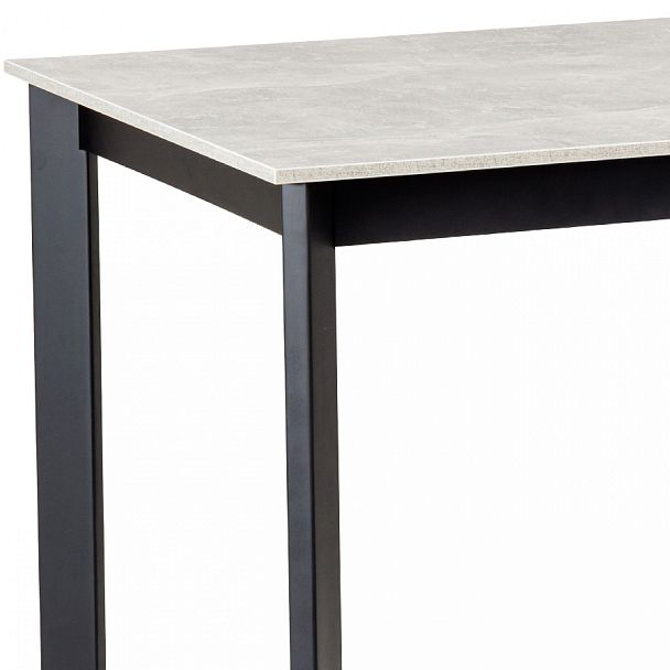 Стол деревянный кухонный раскладной Стил 120(170)*80 Бетон/Черный - Вид 8