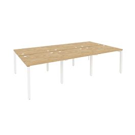 Onix Рабочая станция на П-образном м/к O.MP-D.RS-6.1.8 Тиквуд светлый/Белый металл 2940*1635*750 - Фото предпросмотра