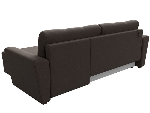 Диван угловой Амстердам Лайт правый угол Рогожка коричневый - Вид 5