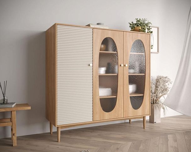 Шкаф трехстворчатый низкий Bubble арт BBL13 - Вид 4