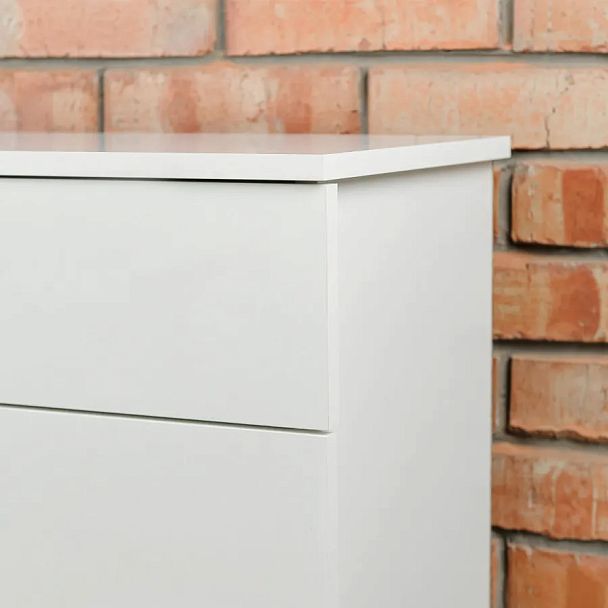Комод BRABIX "Scandi CM-001", 750х330х730 мм, 4 ящика, ЛДСП, белый, 641900, ЦБ013659 -1 - Вид 4