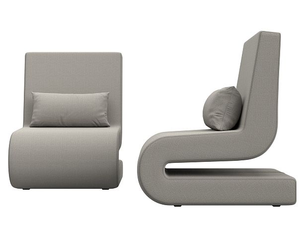 Кресло Волна (2 шт.) Рогожка бежевый - Вид 2