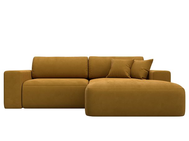 Диван угловой Лига-036 НПБ Классик правый угол Велюр желтый - Вид 2