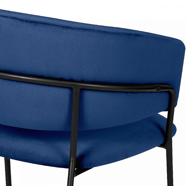 Комплект кухонных стульев Даксон синий велюр/черный, 3 шт. - Вид 9