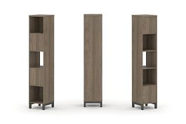 Стайл Проджект Набор стеллажа 2-х сторон., 5 яр. SN.NSD-511 Вяз Благородный/Металл Антрацит 387*400* - Фото предпросмотра