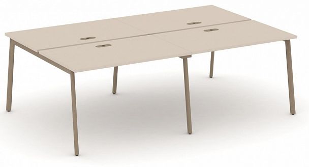 Рабочая станция на 4 места "ESTETICA" ES.D.RS-4.3-LP Капучино - Вид 1