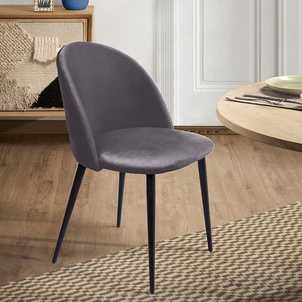 Cтул Thomas, бархат серый 27 - Вид 9