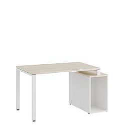 Стол на опорной тумбе Tess 120x80x75 дуб шамони светлый - Фото предпросмотра