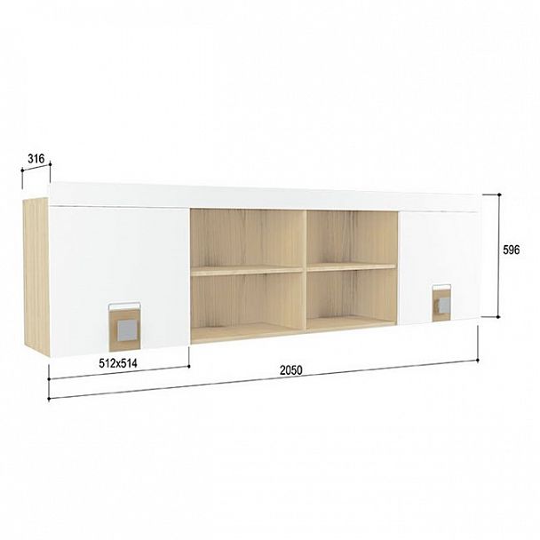 Полка "Стиль 7.1" Кофе с молоком - Вид 2