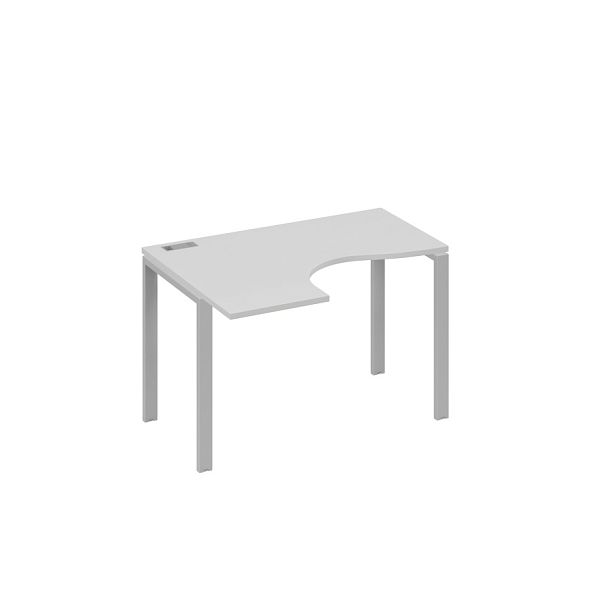 Стол эргономичный левый "Классика" на металлокаркасе UNO A4 А4 Б1 031 БП серый / металлокаркас серый - Вид 1