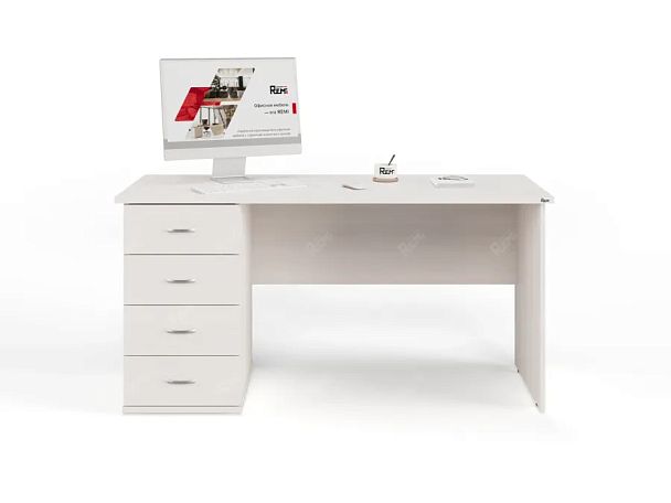 ЛАЙТ / LIGHT RLG007-15x6L Однотумбовый стол 150x60x75 Дуб Молочный - Вид 2