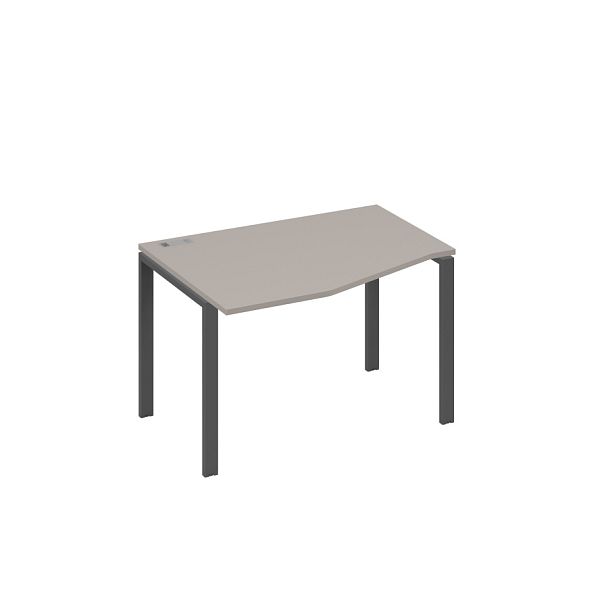 Стол эргономичный левый "Техно" на металлокаркасе UNO A4 А4 Б1 061 БП мокко премиум / металлокаркас антрацит - Вид 1