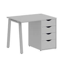 Home Office Стол письменный VR.SP-3-98.4.A Серый/Серый металл 980*720*750 - Фото предпросмотра