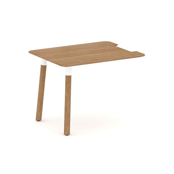 Fresco Брифинг-приставка FR.BR-10 Дуб Светлый/Металл Белый 1000*800*725 - Вид 1