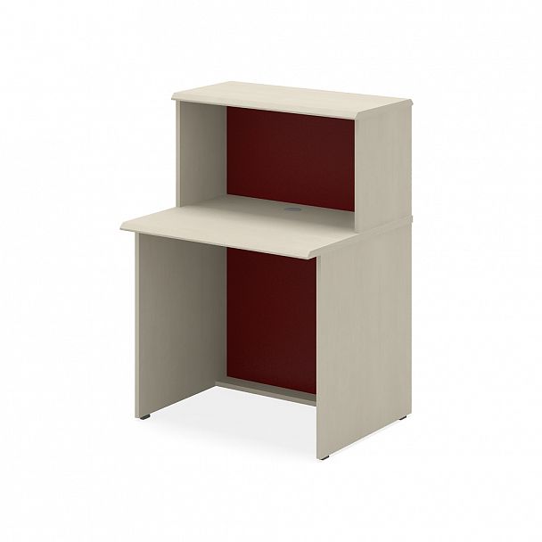 Стойка-ресепшн "Технофорвард" ПК-ТФ-СКР80Х70У-В1-265 клен/красный - Вид 1