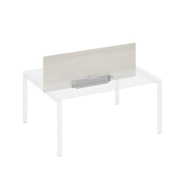 Экран настольный фронтальный для стола 160 с двумя кабель-каналами A4 А4 Б 848 БП дуб / металлокаркас антрацит - Вид 1