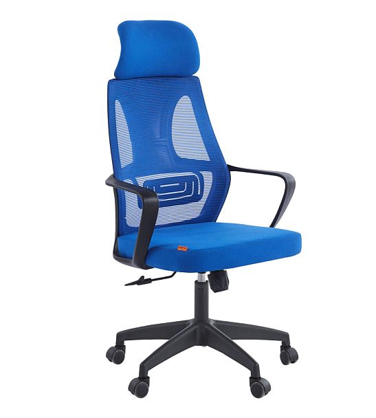 Офисное кресло Chairman CH636 черный пластик, синий - Вид 1