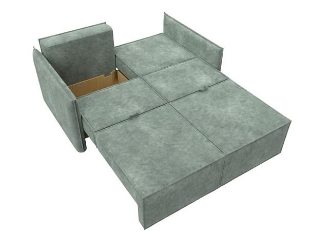 Диван прямой Либерти мини Велюр зеленый - Вид 9