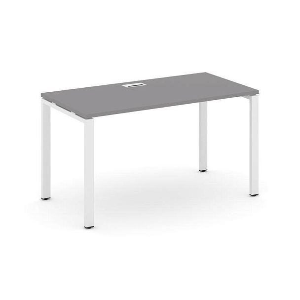 Стайл Проджект Стол письменный SN-6P.SP-003 Серый Пепел/Металл Белый 1380*600*750 - Вид 1