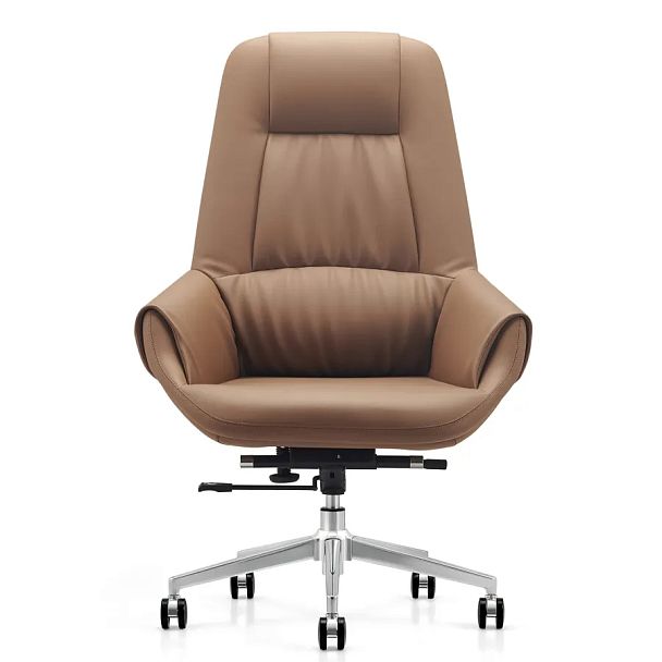 Кресло HAWASAN (ХАВАСАН) PREMIUM EX-810, хромированная сталь, экокожа, коричневое, 533236 - Вид 4