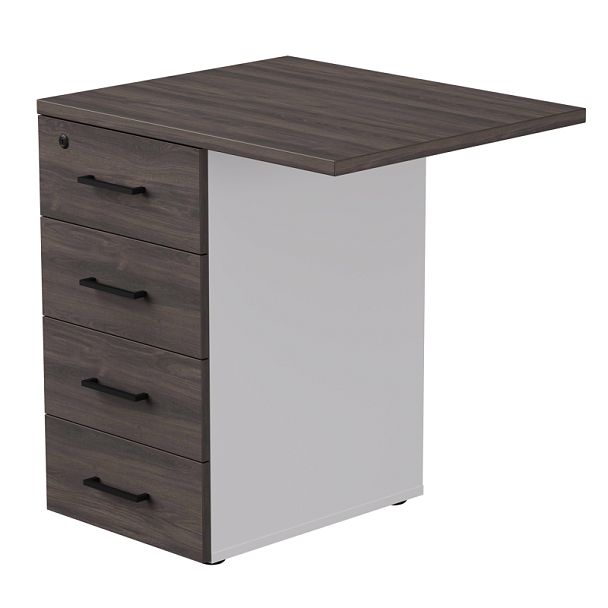 Тумба приставная Everprof EVO с топом 710х600x755 Белый/Дуб Пасадена - Вид 1