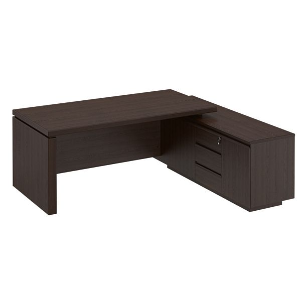 Стол руководителя на опорной тумбе Mark МК 136 дуб валенсия - Вид 1