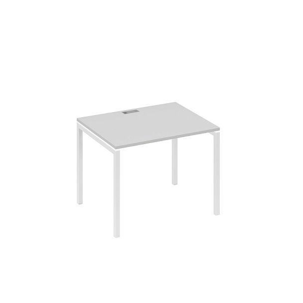 Стол письменный на металлокаркасе DUE A4 А4 Б2 022 БП серый / металлокаркас белый - Вид 1