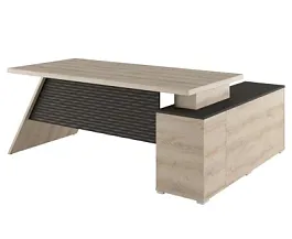 IRVIN IRV30310304 Стол письменный левый Irvin кабинет руководителя  дуб каньон - Фото предпросмотра