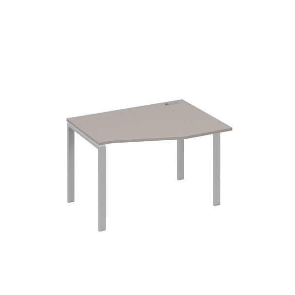 Стол эргономичный правый "Техно" на металлокаркасе UNO A4 А4 Б1 062 БП мокко премиум / металлокаркас серый - Вид 1