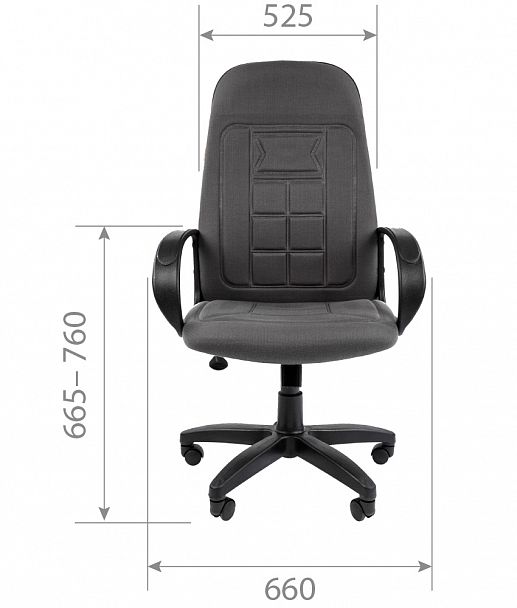 Кресло CHAIRMAN 727, ткань, черный - Вид 4