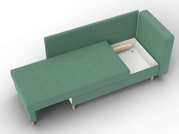 Кушетка Лига-098 Рогожка зеленый - Вид 7