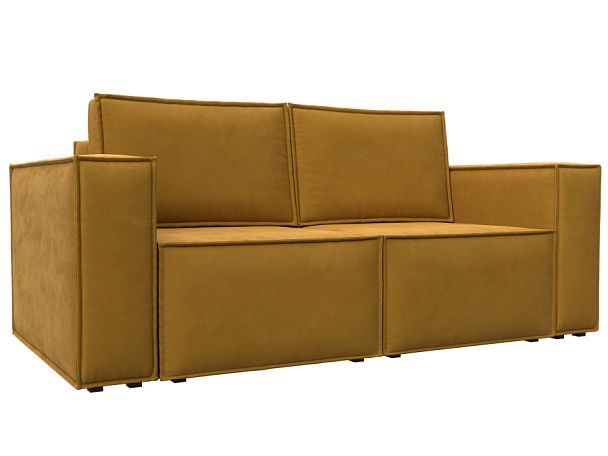 Диван прямой Куба мини Велюр желтый - Вид 1