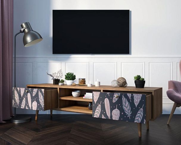 Комод Berber с нишей низкий под TV принт 40 арт BB49/Print_40 - Вид 2