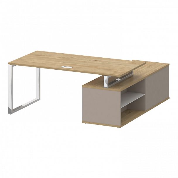 Стол с опорной греденцией "Shift" SK.SRG-180 тиквуд светлый/капучино - Вид 4