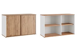 Тумба с раздвижными фасадами Tess 120x45x75 дуб крафт золотой - Фото предпросмотра