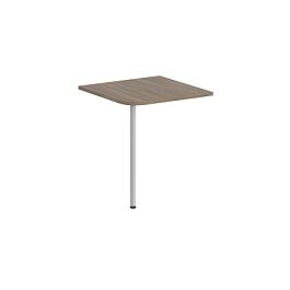 Приставка угловая для стола Sigma 700х700 / цвет: дуб темный; на 1-ой опоре - Фото предпросмотра